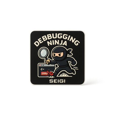 Naklejka Debugging Ninja — winylowa 60 x 60 mm