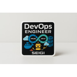Naklejka DevOps Engineer - wodoodporna 70 x 70 mm
