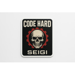 Naklejka Code Hard — wodoodporna winylowa 90×60 mm