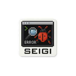 Naklejka Pixel Bug 60x60 mm – wodoodporna dekoracja 8-bit