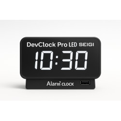 Zegar biurkowy DevClock Pro LED z budzikiem i USB