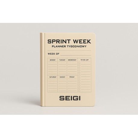 Planner tygodniowy Sprint Week A5 — organizer z listami zadań