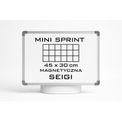 Tablica suchościeralna Mini Sprint 45x30 cm – magnetyczna, rama aluminiowa
