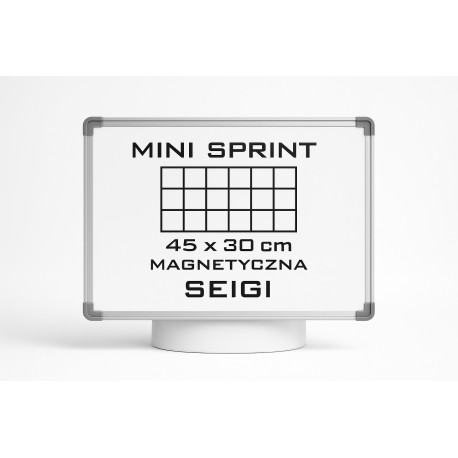 Tablica suchościeralna Mini Sprint 45x30 cm – magnetyczna, rama aluminiowa