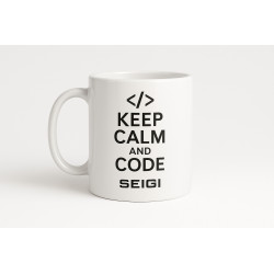 Kubek Keep Calm and Code biały