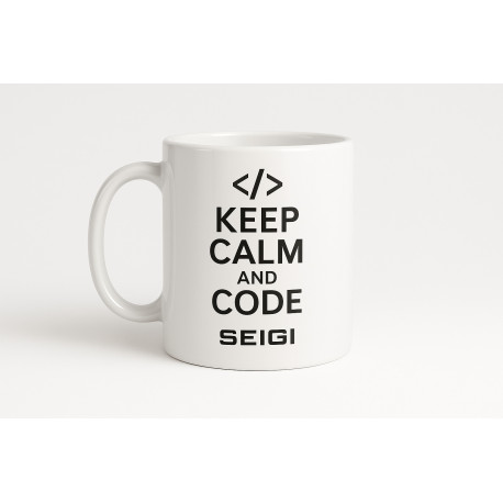 Kubek Keep Calm and Code biały