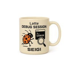 Kubek Latte Debug Session kremowy