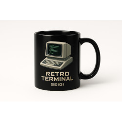 Kubek Retro Terminal czarny